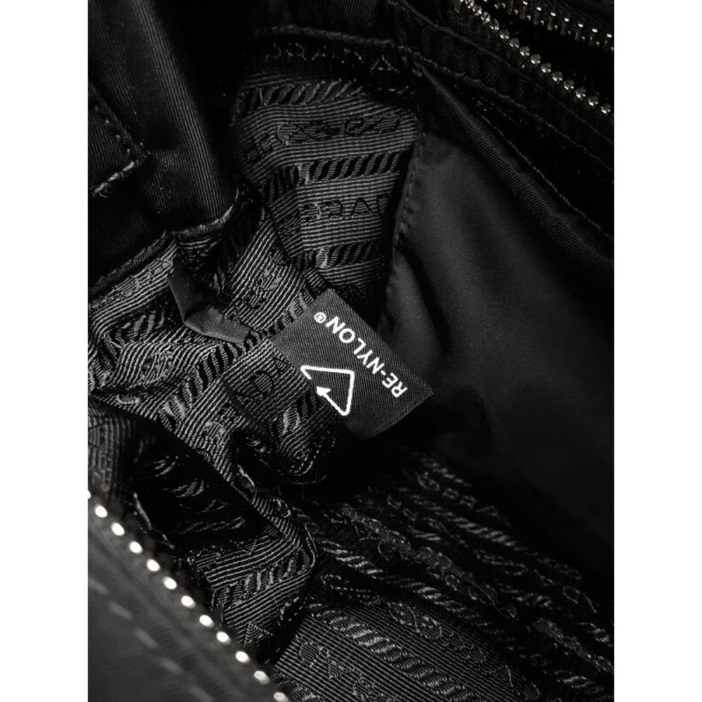 Prada Padded ReNylon Tote Bag black quilted bag triangle logo - Picture 8 of 9